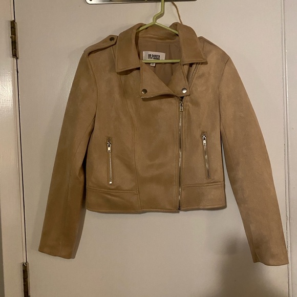Faux suede moto biker jacket - Picture 6 of 6